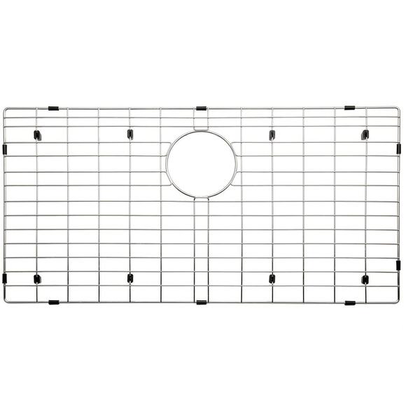 29-5/16" x 16-3/8" Sink Bottom Grid, Rear Drain with Corner Radius 3/16" - Picture 1 of 2